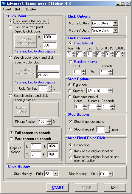 Advanced Auto Clicker to Click Mouse Cursor on Windows