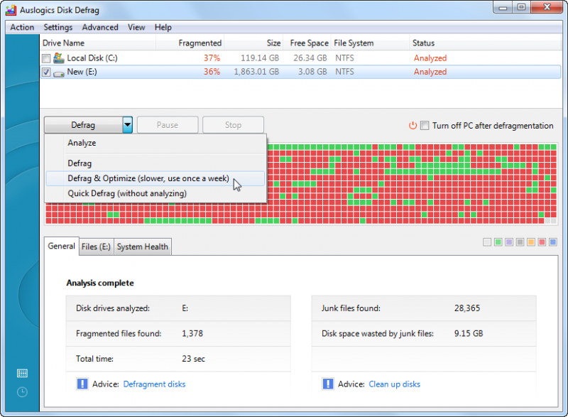 Auslogics Disk Defrag Free 10.3.0.1 | Software de desfragmentación