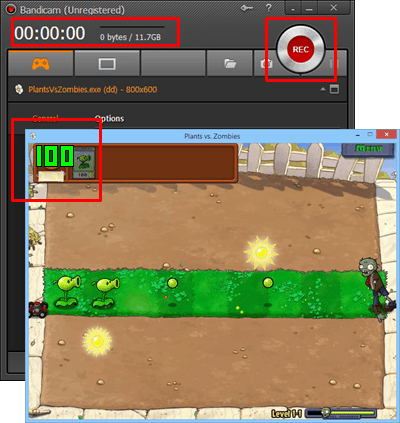 Plants vs Zombies recording software - Bandicam Game Recorder