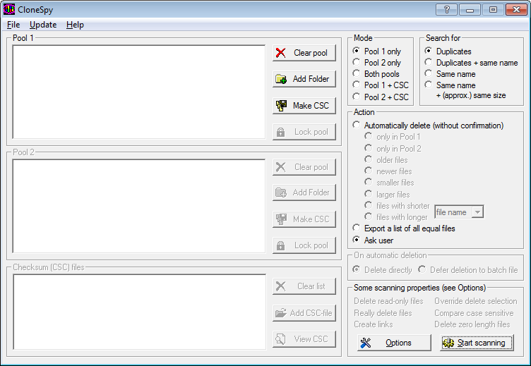 The All duplicates window - CloneSpy Documentation