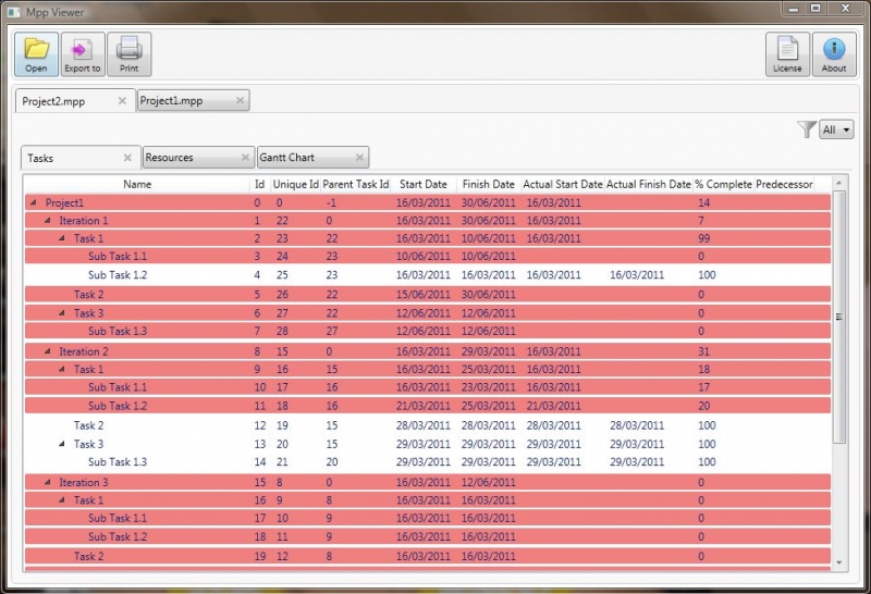 Main interface