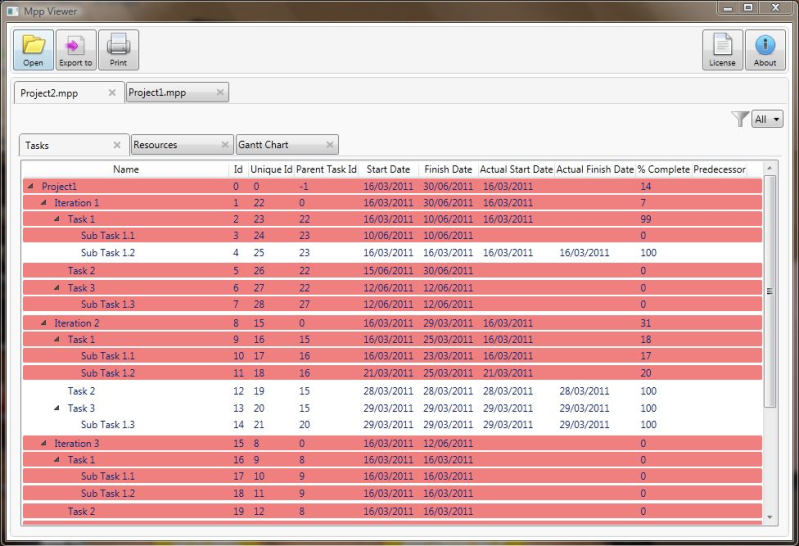 Main interface