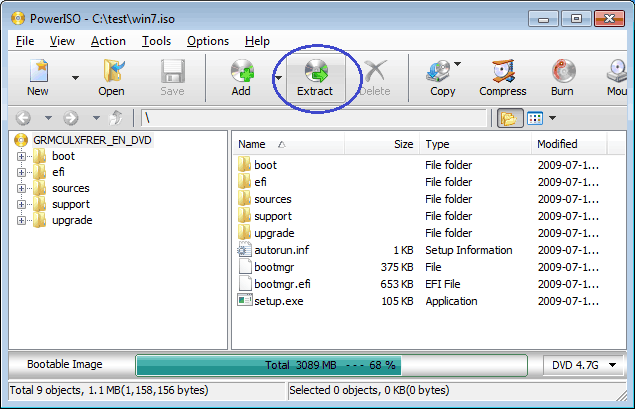 Extract ISO file