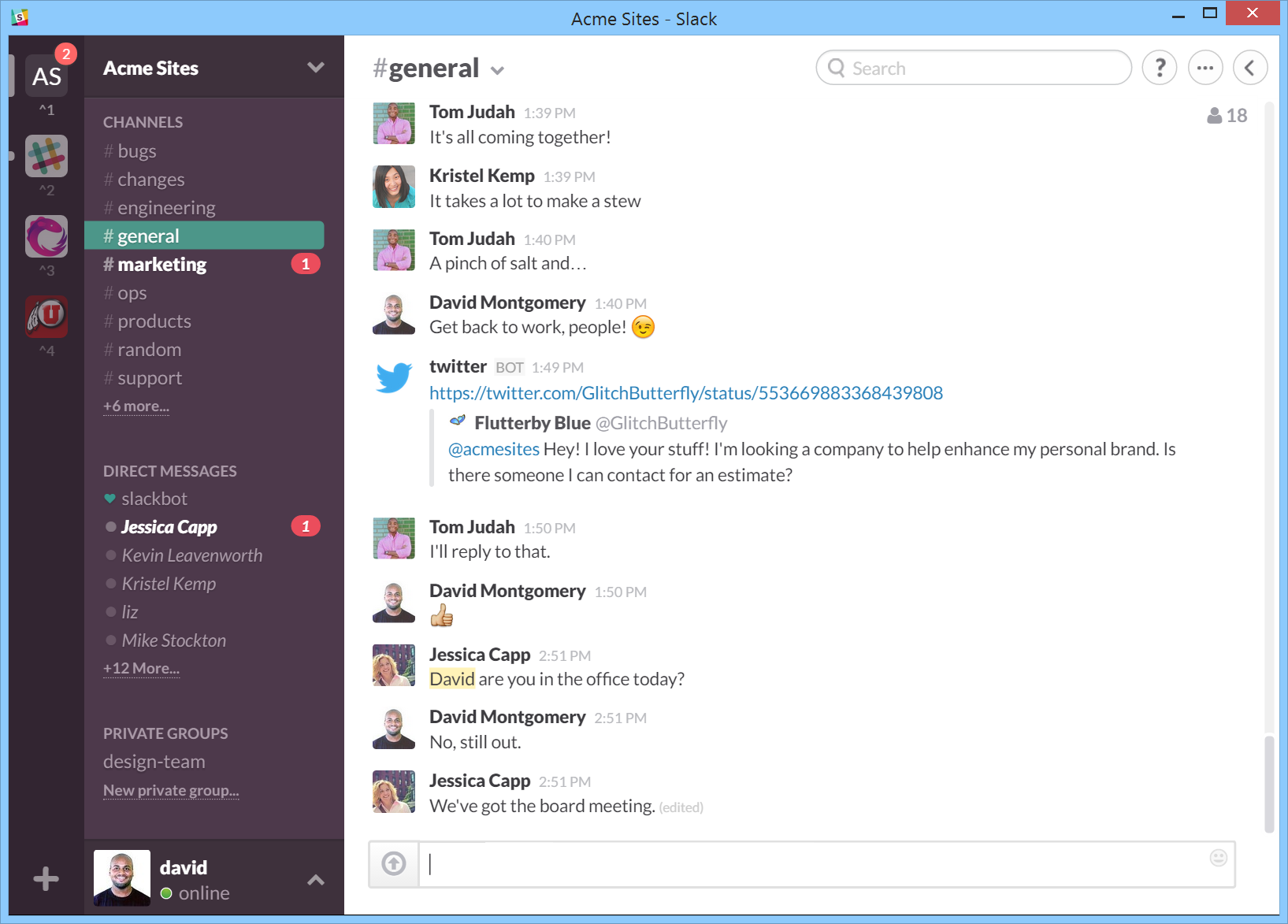 slack value