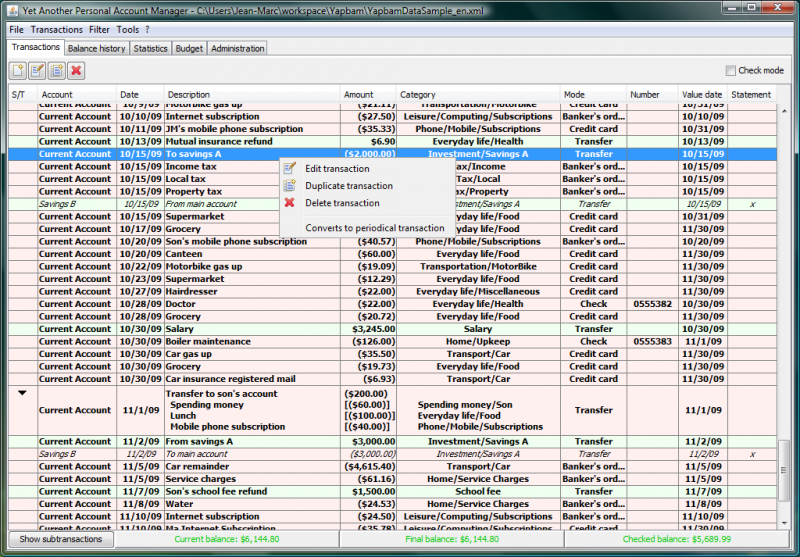 View, sort, filter your transactions with the transactions table view.