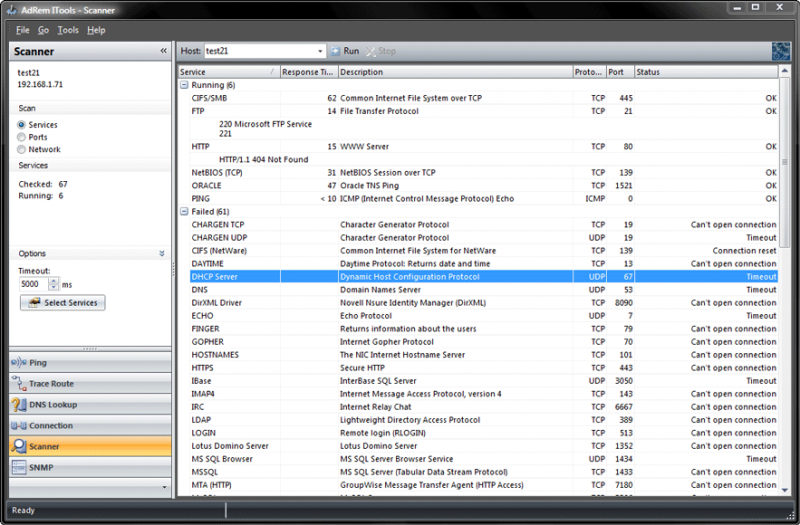 Network Services Scanner