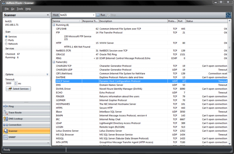 Network Services Scanner