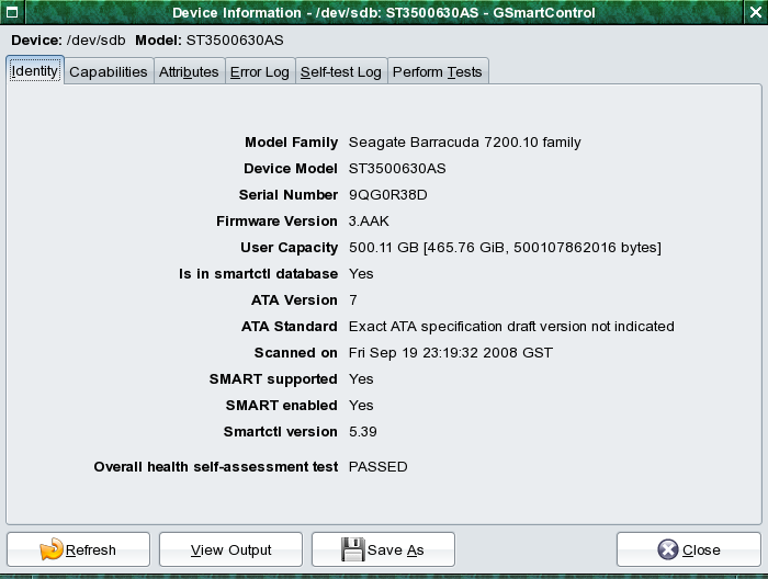 GSmartControl 1.1.3 Hardware Diagnostic Software