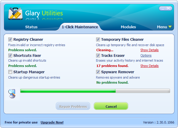 One Click Maintenance