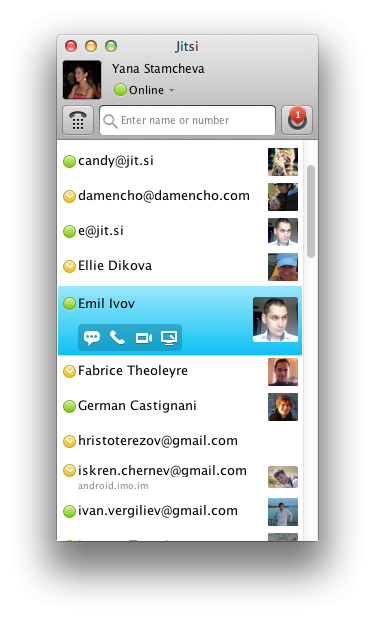 Contact list