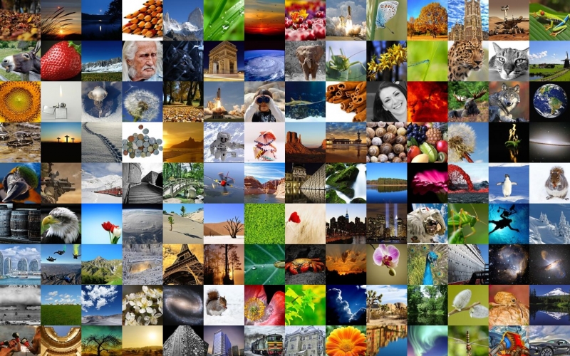 Have a thumbnail mosaic covering your desktop with photos from anywhere!