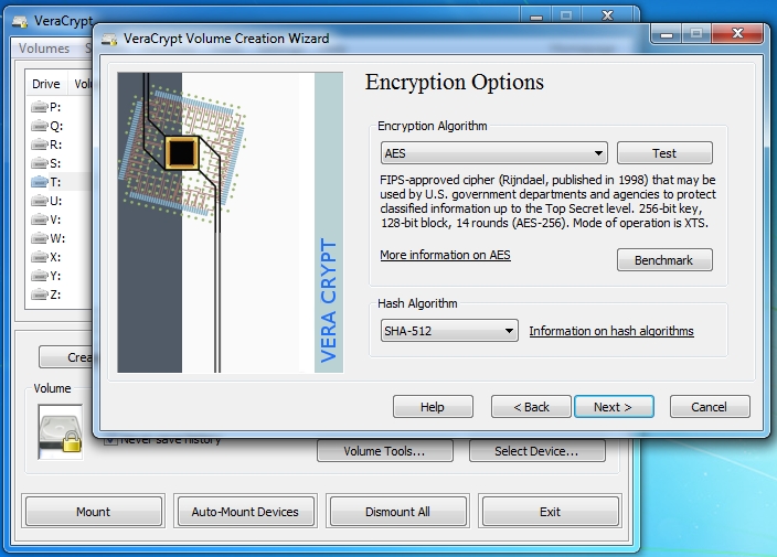 Creating an encrypted volume