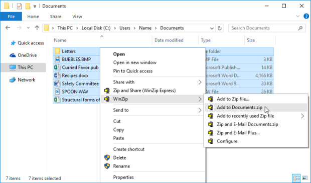 how to download zip file without winzip