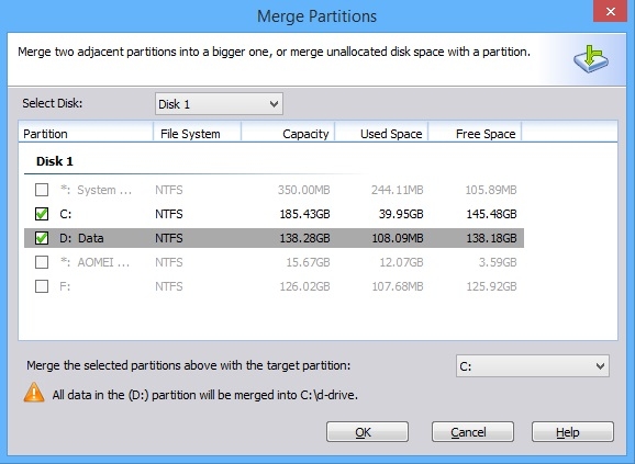 Merge Partitions