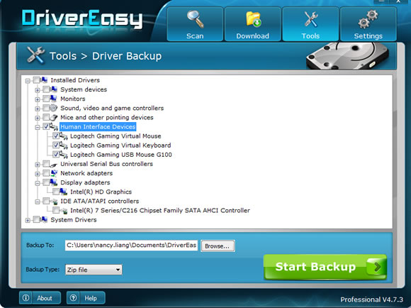 Backup drivers