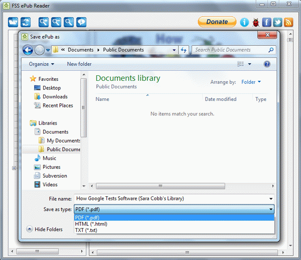 Features include convert ePub to PDF, ePub to Html or ePub to plain text.