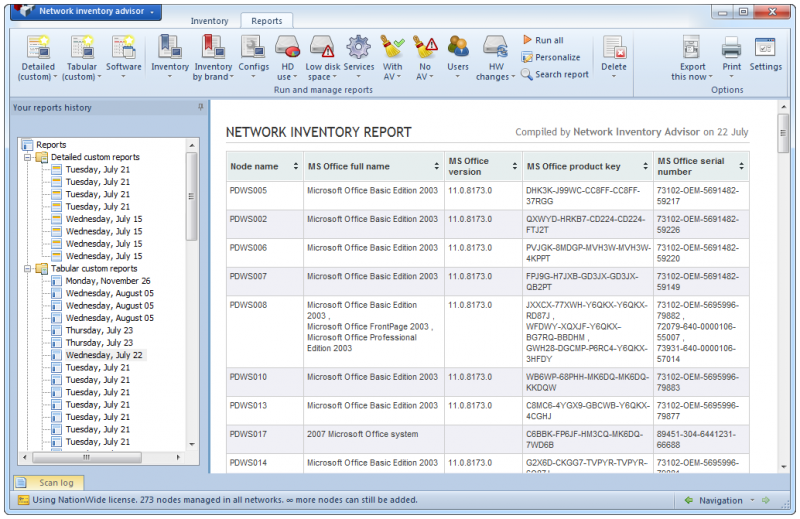 Software licensing audit