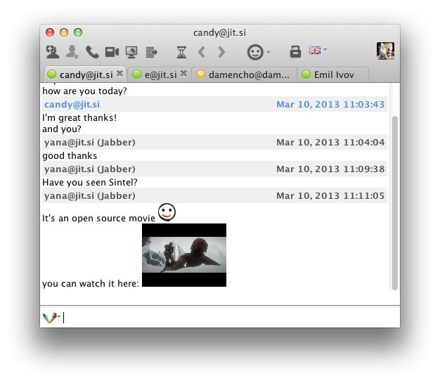 Message window