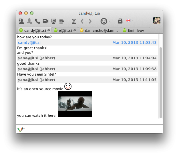 Message window