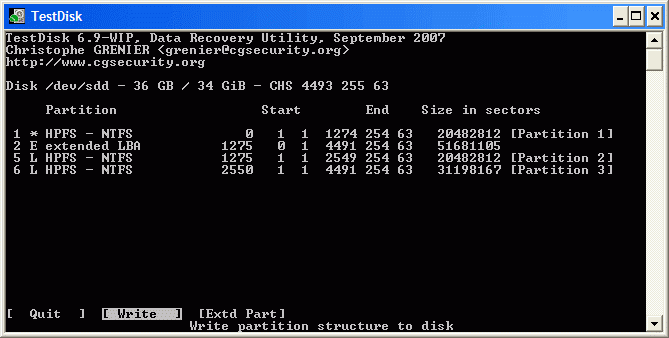testdisk disk testdisk disk