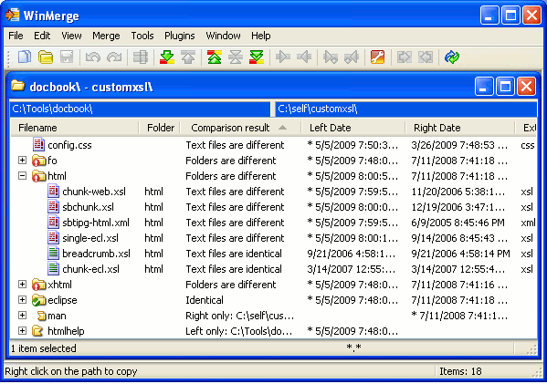 winmerge filter exclude directory