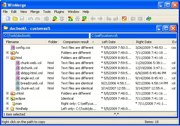 Folder Compare Tree View