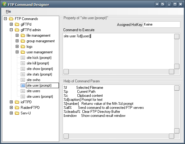 FTP Command Designer
