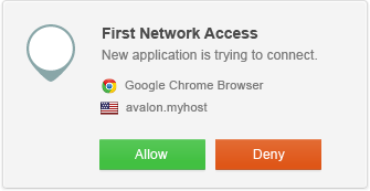 Refuse new network connections until you're asked to approve or deny the connection by GlassWire.