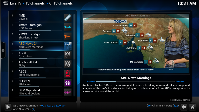 PVR and Live TV