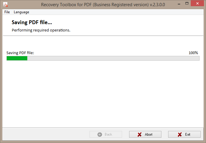 Document recovery and saving