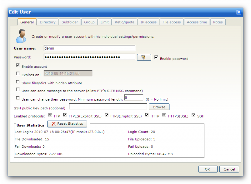 Create a user account