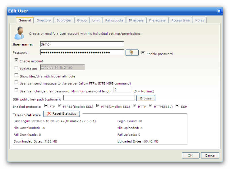 Create a user account