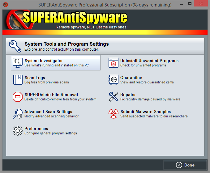 System Tools & Program Settings