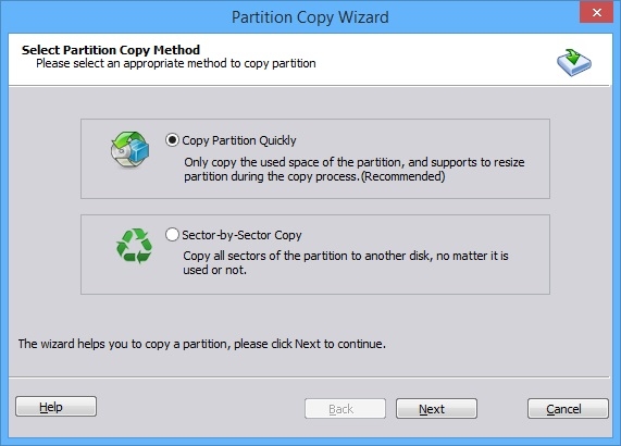 Partition Copy Wizard