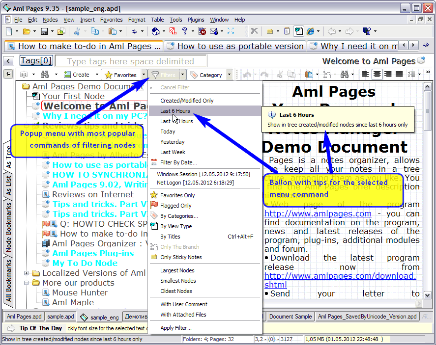 Filtering Notes