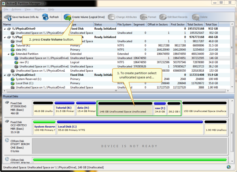 Manager partition Windows 10