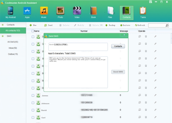 Send Text Messages from PC to Phone