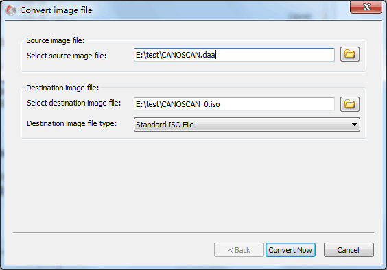 Convert image file to ISO or BIN / CUE format