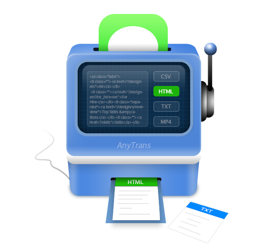 Export messages, call history, voicemail to corresponding format as needed