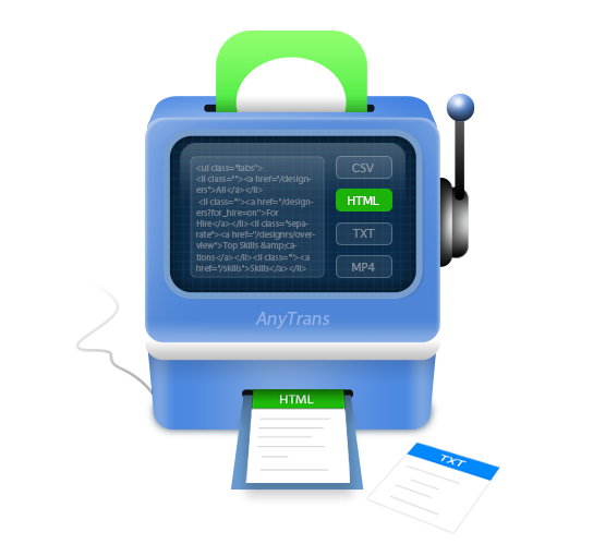 Export messages, call history, voicemail to corresponding format as needed