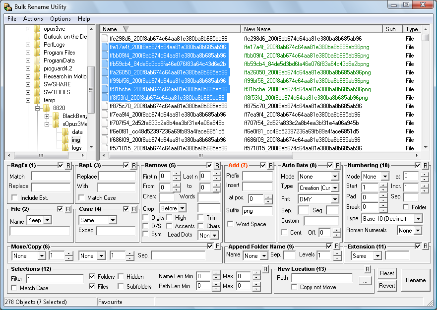 bulk rename utility change file extension