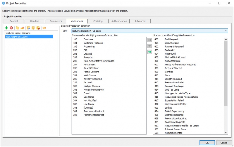 Response data validation