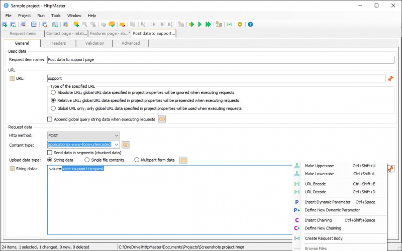 Extensive data upload support