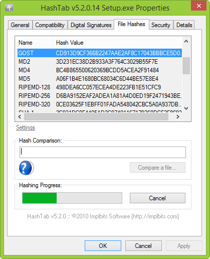 File Comparison Progress