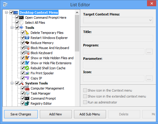 Add any program to your context menu