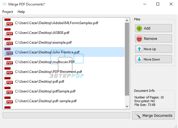 Merge PDF Documents