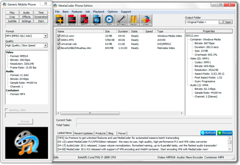 MediaCoder Handsets Edition MediaCoder Handsets Edition