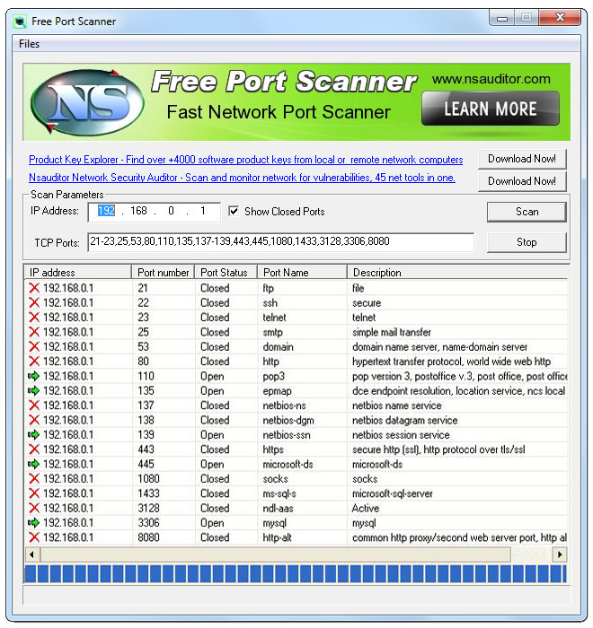 Free Port Scanner 3.4.9 | Network Tools | FileEagle.com