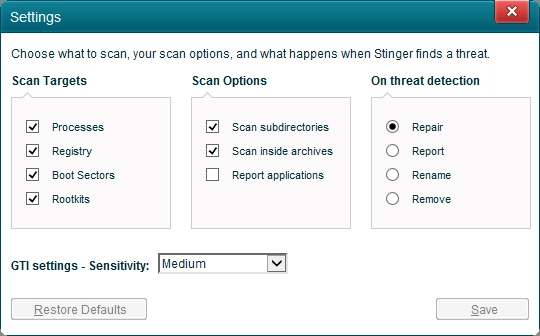 Settings Settings