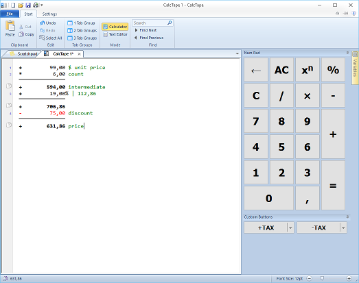 calctape 5.2.1 calculator with tape download majorgeeks